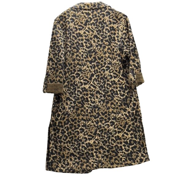 ADYSON PARKER Women's Open Front Cardigan Cheetah Print cuff sleeves Size S - Picture 12 of 14
